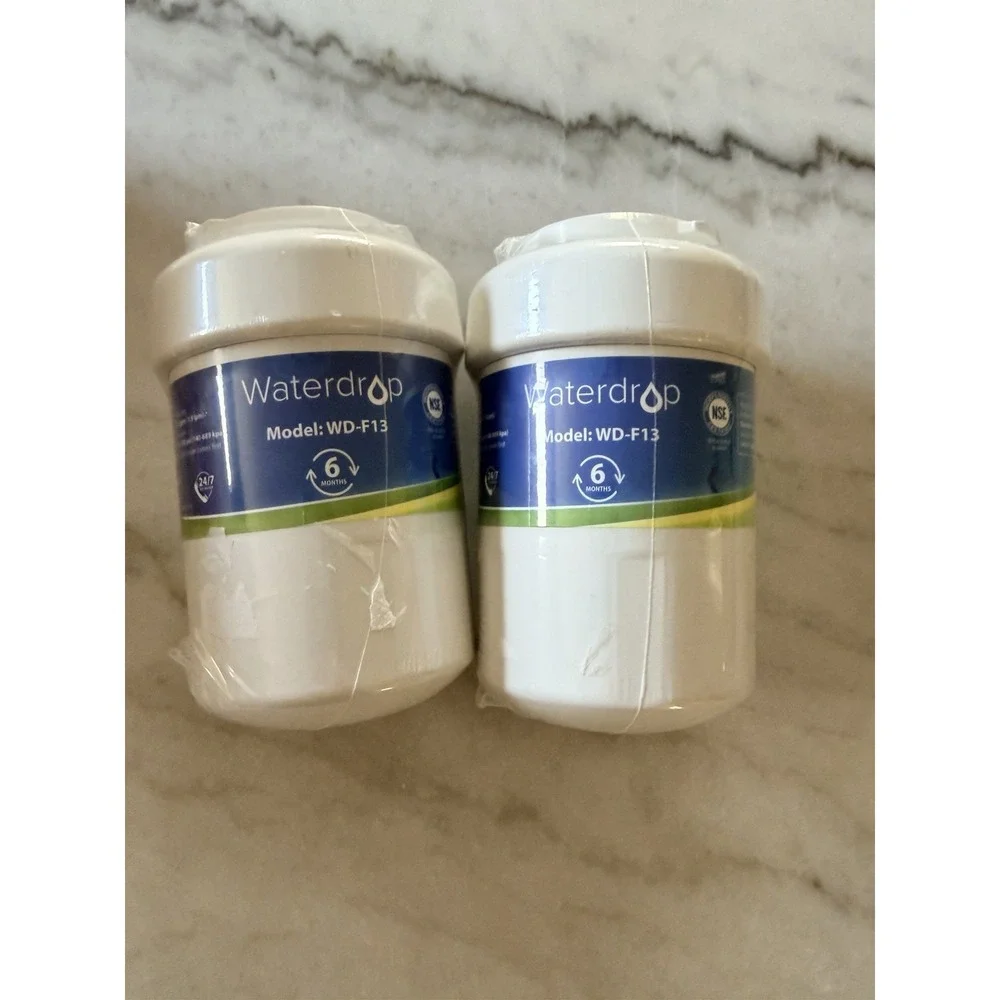 Lot of 2 Waterdrop WD-F13 Refrigerator Water Filter Cartridges For GE MWF Filter